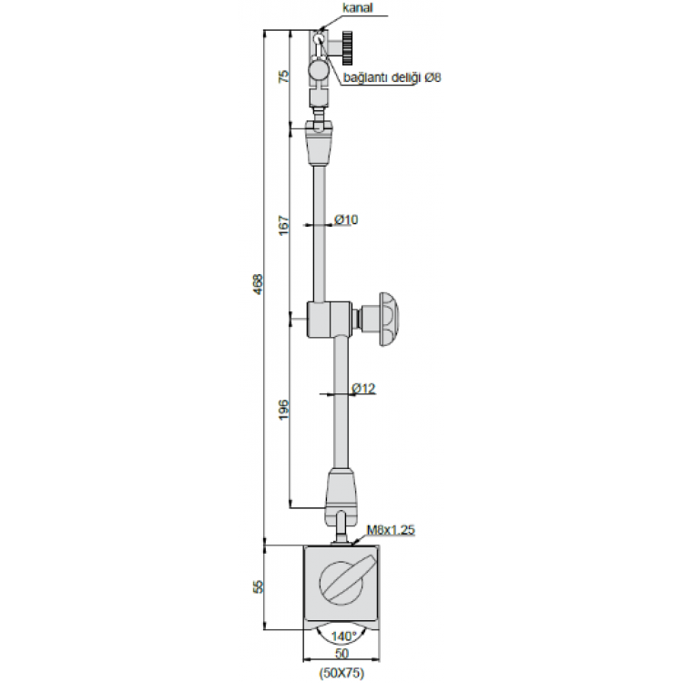 Accud Universal Manyetik Stand 100kgf / 282-100-01