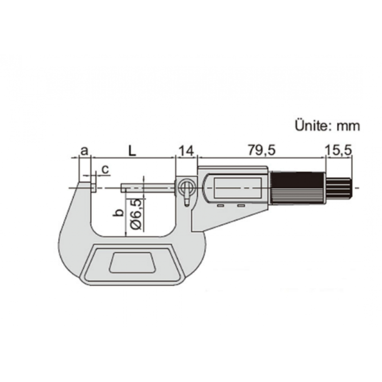 Insize 3102 Dijital Dış Çap Mikrometre (Basit model, Bilgi çıkışlı) I 3102-100