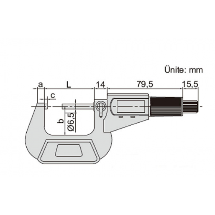 Dijital Mikrometre (Standart Model, Bilgi Çıkışlı) I 3102-50