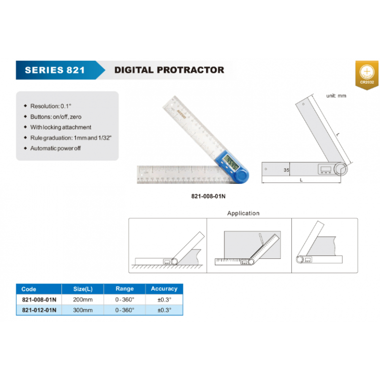 ACCUD Dijital Açı Ölçer 0-360°/821-008-01N